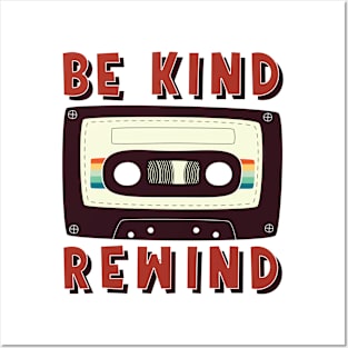 Be Kind Rewind Cassette tape funny Retro Classic Vintage Posters and Art